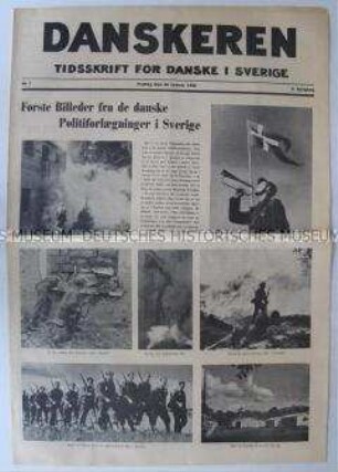 Illustrierte Wochenzeitung für Schweden und Dänemark aus der Zeit der deutschen Besetzung Dänemarks u.a. mit Bildern aus Schweden