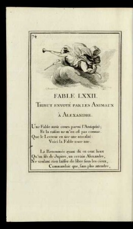 Fable LXXII. Tribut Envoyé Par Les Animaux À Alexandre.