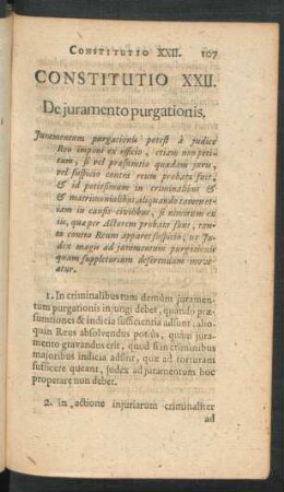 Constitutio XXII. De iuramento purgationis