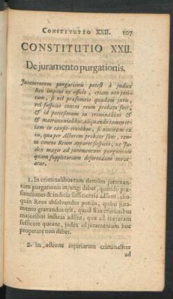 Constitutio XXII. De iuramento purgationis