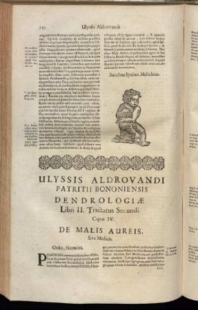 Caput IV. De Malis Aureis, Sive Medicis.