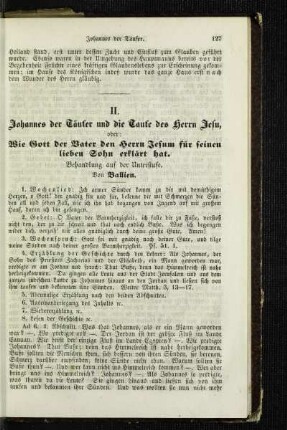 Johannes der Täufer und die Taufe des Herrn Jesu : oder: Wie Gott der Vater den Herrn Jesum für seinen lieben Sohn erklärt hat ; Behandlung auf der Unterstufe