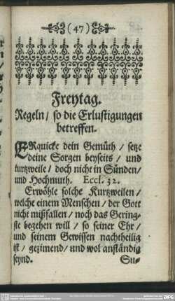 Freytag. Regeln, so die Erlustigungen betreffen