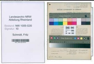 Entnazifizierung Fritz Schmidt , geb. 06.07.1890 (Kinobesitzer)