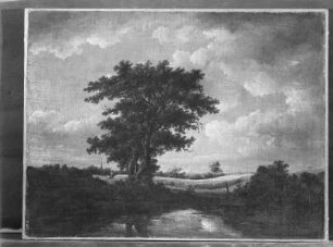 Landschaft mit Kornfeld