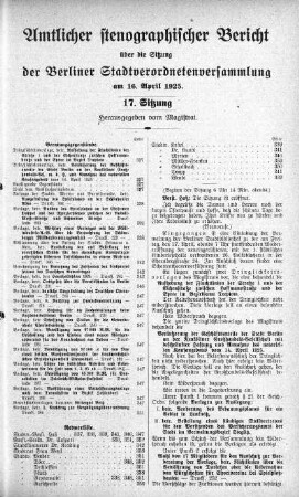 Sitzung 17., 16. April 1925