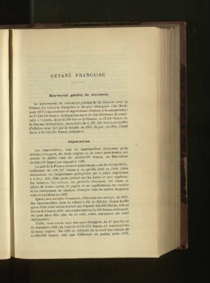 Mouvement génértal du commerce.