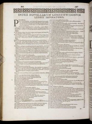 Index Novellarum Constitutionum Leonis Imperatoris.