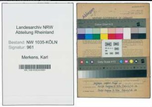 Entnazifizierung Karl Merkens , geb. 05.09.1904 (Schreiner)