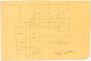 Schloss Ponischowitz Umbau und Ausbau: Grundriss Erdgeschoss, Maßstabsleiste