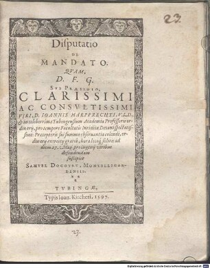 Disp. de mandato