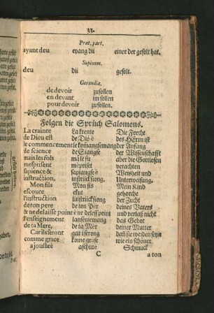 Folgen die Sprüch Salomons. [u. a.]