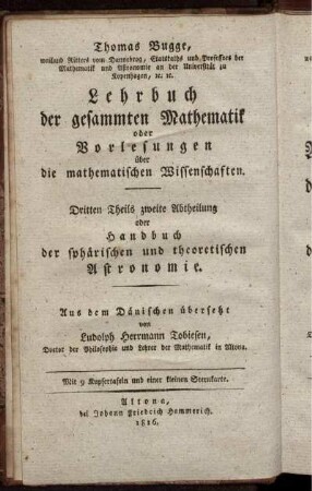 Theil 3, Abtheilung 2: Lehrbuch der gesammten Mathematik oder Vorlesungen über die mathematischen Wissenschaften. Dritten Theils zweite Abtheilung