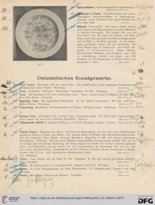 Ostasiatisches Kunstgewerbe (Nr. 569-614)