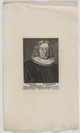 Bildnis des Iohann Günther