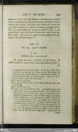 Cap. VI. De eo, quod interest