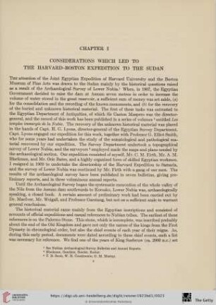 Chapter I: Consideration which led to the Havard-Boston Expedition to the Sudan