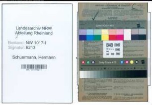 Entnazifizierung Hermann Schuermann , geb. 20.12.1903 (Schreinermeister)