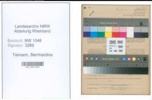 Entnazifizierung Bernhardine Tiemann , geb. 03.05.1891 (Schneiderin)