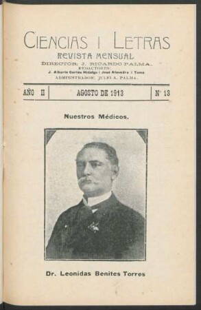 [Fotografía de] Dr. Leonidas Benites Torres