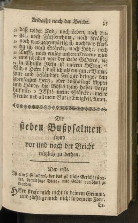 Die sieben Bußpsalmen ...