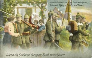 Wenn die Soldaten durch die Stadt marschieren.