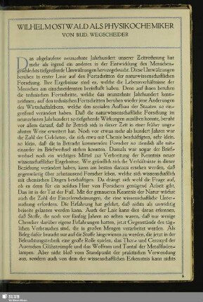 Wilhelm Ostwald Als Physikochemiker