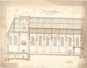 Schmidt, Heinrich von; Tittling; Pfarrkirche - Längsschnitt