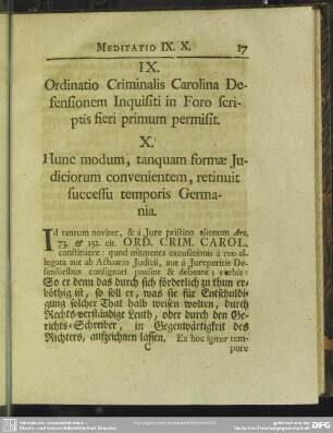 X. Hunc modum, tanquam formae Judiciorum convenientem, retinuit successu temporis Germania