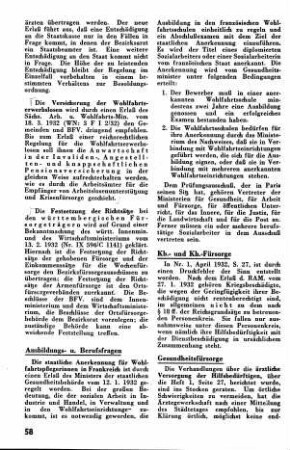 Die staatliche Anerkennung für Wohlfahrtspflegerinnen in Frankreich [Ausbildungs- u. Berufsfragen]