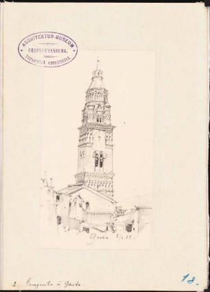 Campanile, Gaeta: Perspektivische Ansicht