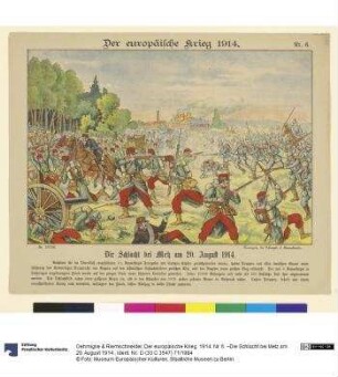 Der europäische Krieg. 1914. Nr. 6. –Die Schlacht bei Metz am 20. August 1914.