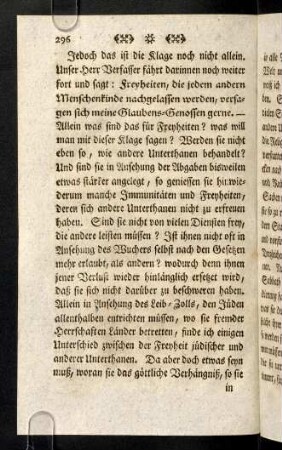 296-303, Jedoch das ist die Klage noch nicht allein. ...
