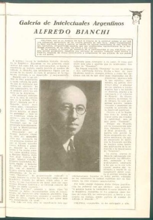Galería de Intelectuales Argentinos : Alfredo Bianchi