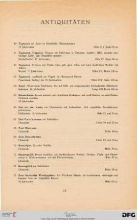 Antiquitäten (Nr. 60-167)