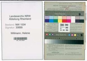 Entnazifizierung Helene Willmann , geb. 25.06.1910 (Kuechengehilfin)