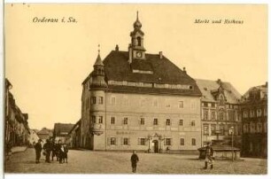 Oederan. Markt mit Rathaus