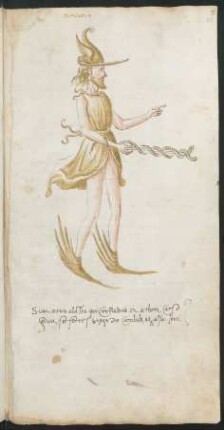 Federzeichnung, laviert (nach Cyriacus von Ancona): Merkur