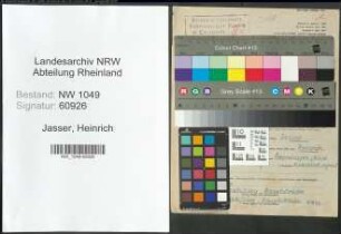 Entnazifizierung Heinrich Jasser , geb. 07.01.1891 (Schlosser)