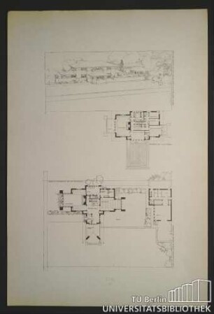 Tafel XXVIII. Wohnsitz und Stallung des Herrn F. W. Little, Peoria, Illinois.