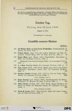 Gemälde neuerer Meister (Nr. 224-281)