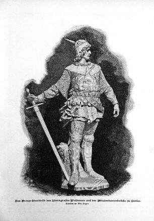 Das Bronze-Standbild des Markgrafen Waldemar auf der Mühlendammbrücke zu Berlin
