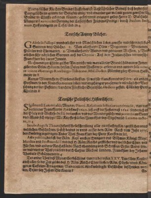 Teutsche Politische/ Historische/ c.