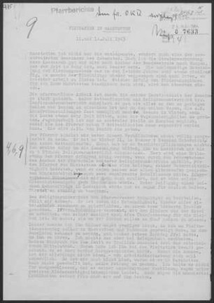 Marstetten: Visitationsbericht mit Pfarrbericht 1963