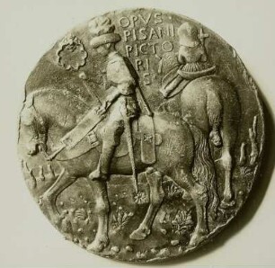 Medaille Rückseite: Gianfrancesco II. Gonzaga : Medaille von Antonio di Puccio Pisano (1395-1455). Rückseite: Gianfrancesco II. Gonzaga. Verwalter, Dresden, Münzkabinett
