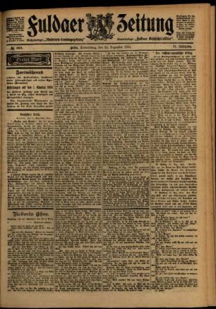 Erste Ausgabe vom Donnerstag, den 22. Dezember 1904.