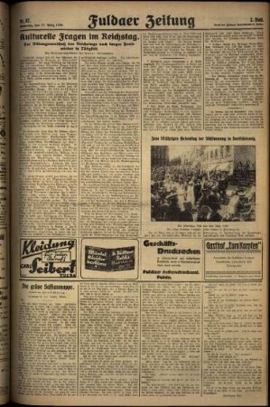 Zweite Ausgabe vom Samstag, den 15. März 1930.