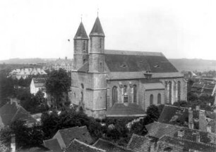 Löwenberg, Pfarrkirche : Löwenberg (Lwówek Slaşki). Pfarrkirche. Ansicht von Südwest