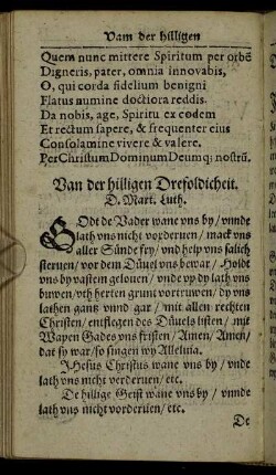 Van der hilligen Dreyfoldicheit.