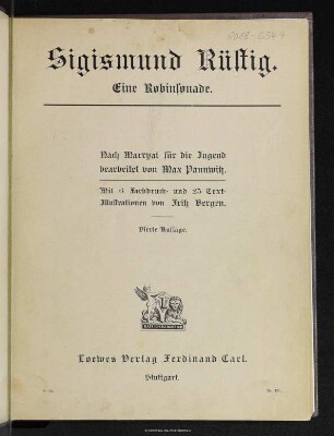 Sigismund Rüstig : eine Robinsonade
